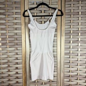 SPANX NWOT Open Bust Nude Cream Sleeveless Shapewear Dress